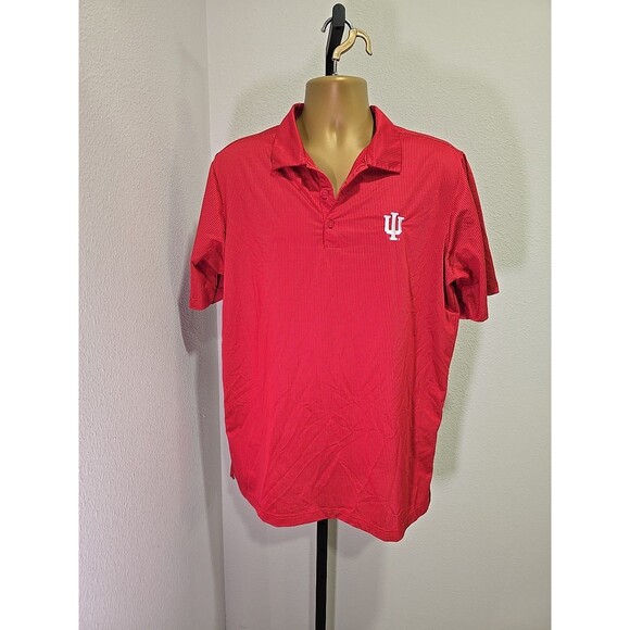 Indiana University Hoosiers Shirt Mens Large Red Antigua Polo Embroidered Logo - Picture 2 of 9
